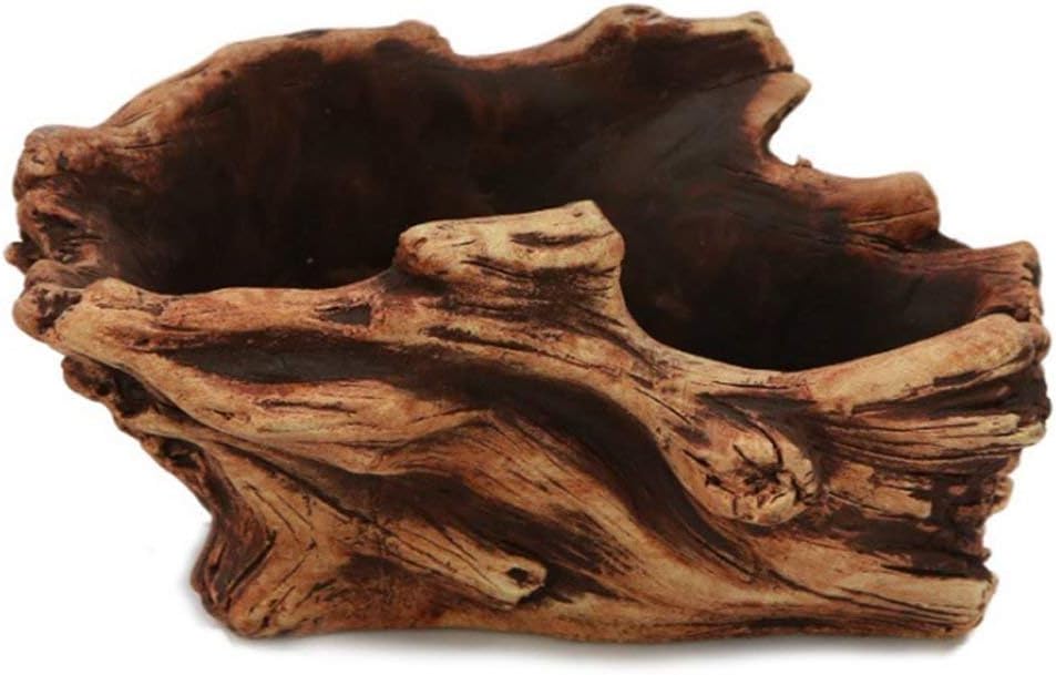 Driftwood Stump Log Concrete Planter/Succulent Pot/Plant Pot, 8.4L X 4.5W